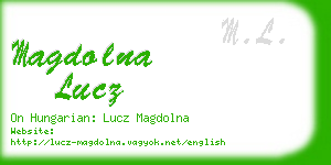 magdolna lucz business card